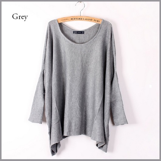 Many Colors Oversized Comfy Pull Over Knitted Long Tunic Batwing ...
