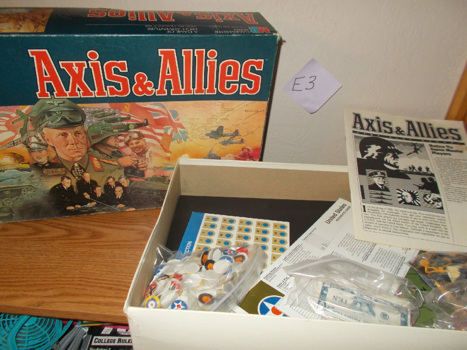 Axis & Allies Board Game of High Adventure Axis & Allies