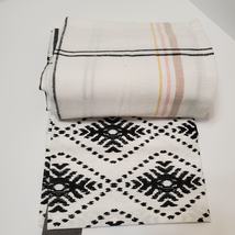 Kitchen Tea Towels, set of 3, Black and White, Striped Check Snowflake NWT image 5
