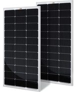 Monocrystalline solar panel 2pk 9bb cell 100w,rv,trailer,camper,marine,o... - $349.90