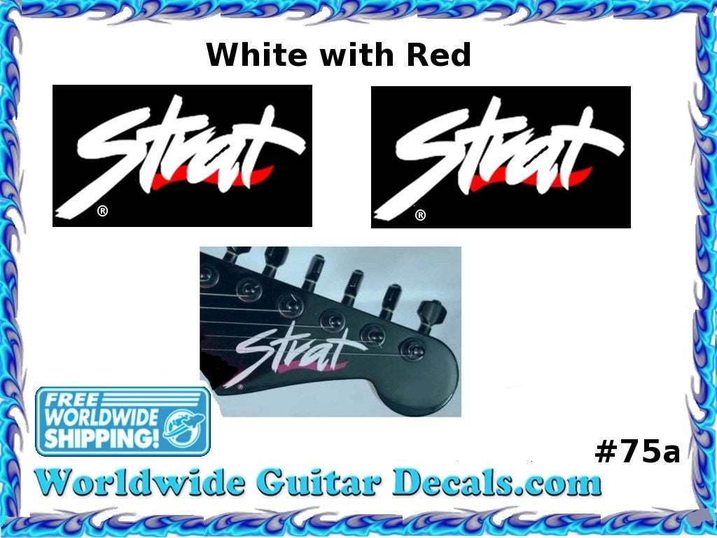 Fender Stratocaster Guitar Decal Headstock Restoration Waterslide Logo