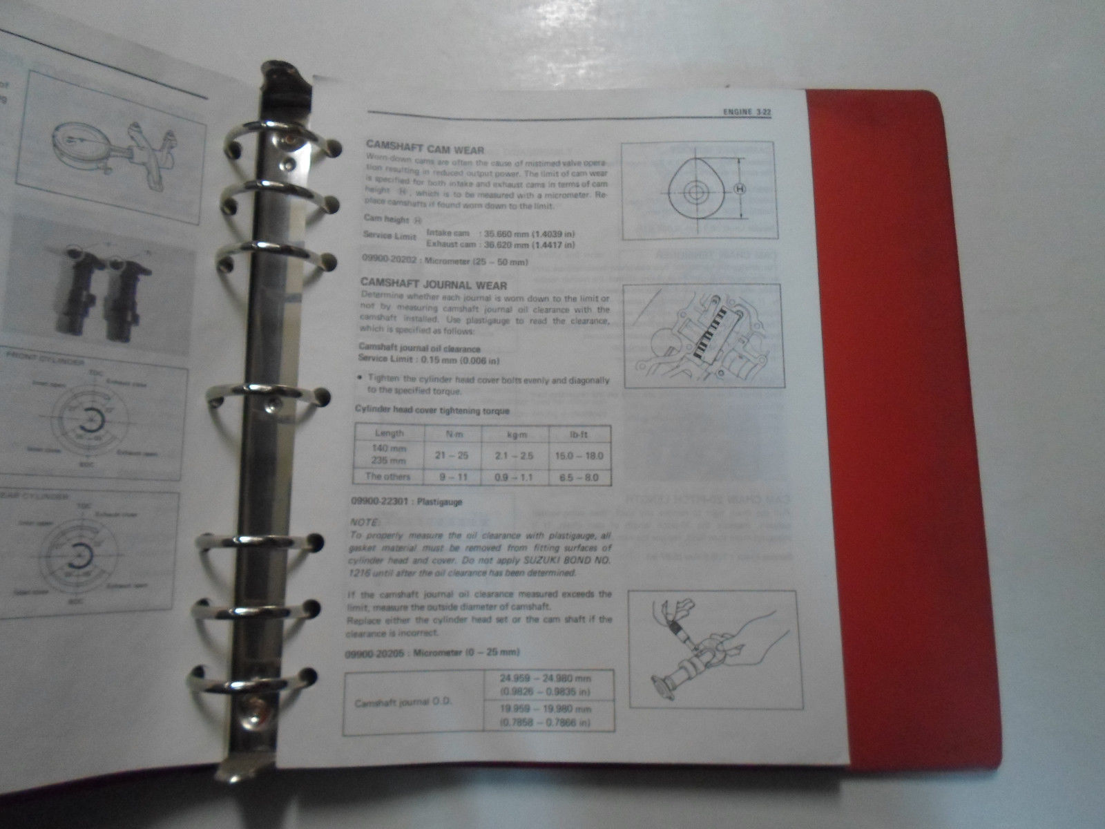 ... 1990 Suzuki VX800 Motorcycle Service Repair Manual BINDER STAINED FACTORY OEM ...