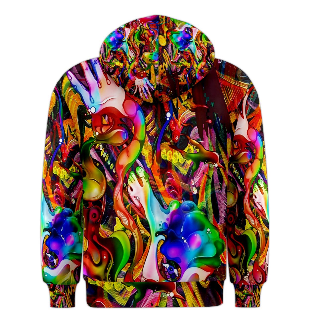 Abstract Design Psychedelic Hallucinogen Trippy hippie 3D Print Hoodie ...