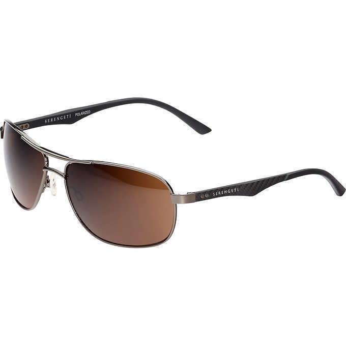 Serengeti Owings 8512 Shiny UV400 Polarized Sunglasses Gunmetal Fashion