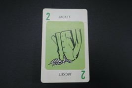 1965 Milton Bradley Mystery Date board game replacement card green # 2 Jacket - $4.99
