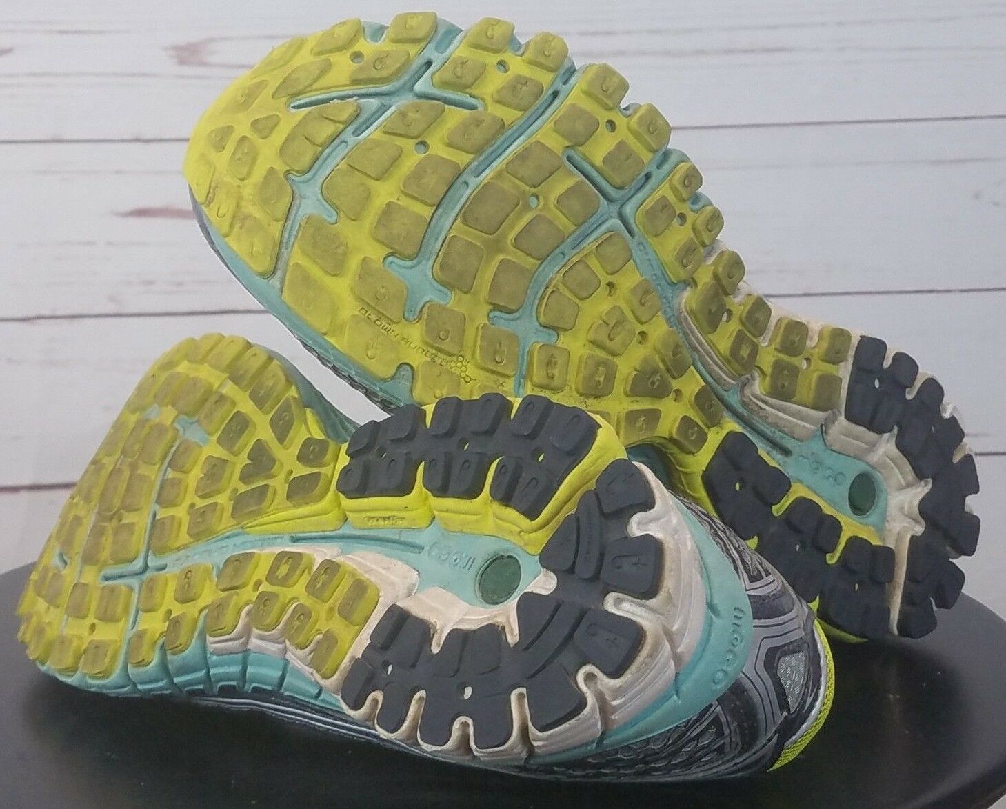 BROOKS GHOST ATHLETIC SHOE WOMEN'S 6 NEUTRAL GRAY Teal NEON SIZE 9 ...