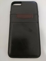 Black leather Case for Apple iPhone 6 plus 6s plus 7 plus 8 plus - $6.86