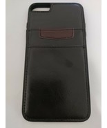 Black leather Case for Apple iPhone 6 plus 6s plus 7 plus 8 plus - $6.86
