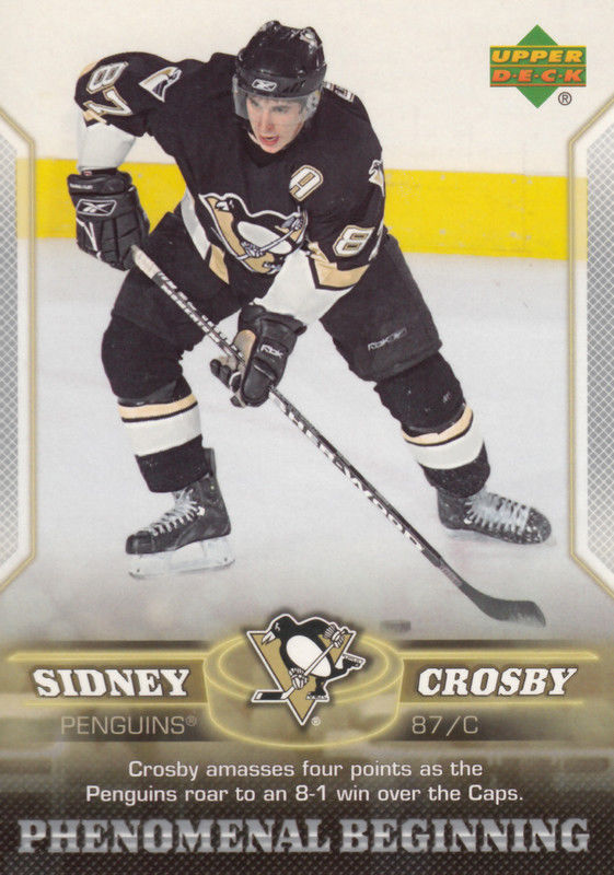 Sidney Crosby 2005-06 Upper Deck Phenomenal Beginnings Hockey Card #20 ...