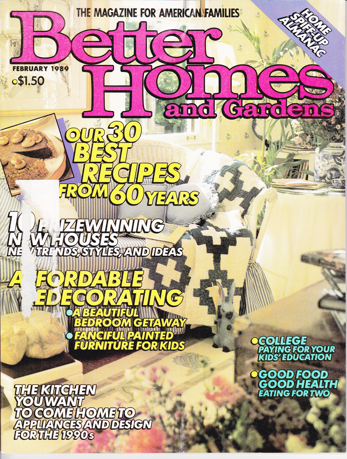 BETTER HOMES AND GARDENS FEBRUARY 1989 - Magazine Back Issues