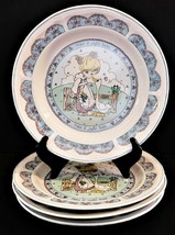 4 Precious Moments Salad / Dessert Plates Make A Joyful Noise 1992 - $34.65