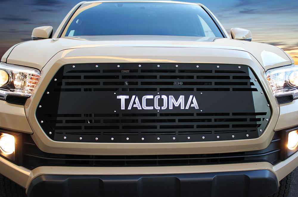 Custom Grille 16-17 Toyota TACOMA Aftermarket Steel Grill w/ Lit ...