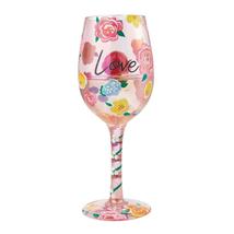 Lolita Wine Glass Love Pink Floral 15 oz 9" High Boxed Collectible #6009227 image 3