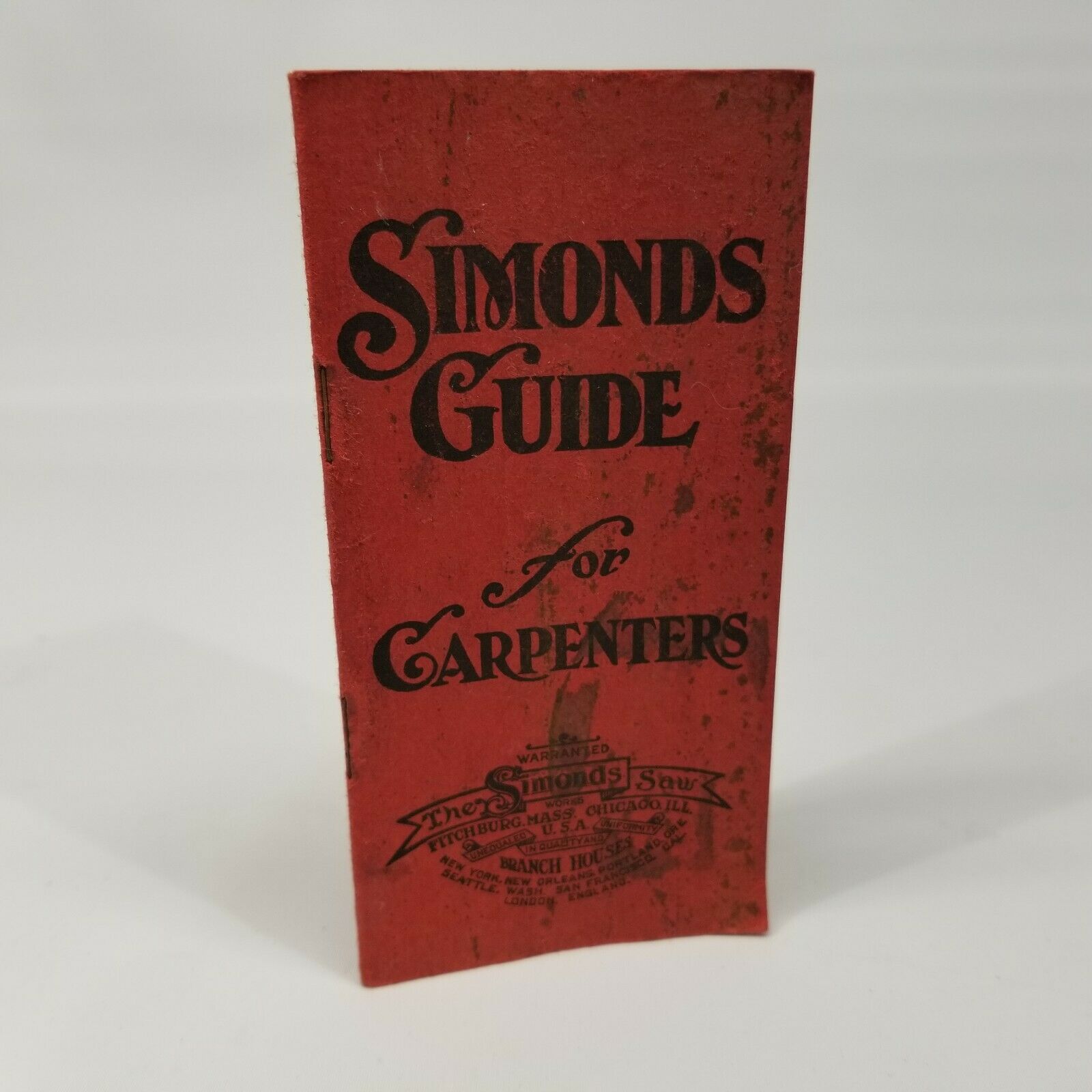 1926 Simonds Saw and Steel "Guide for Carpenters" Useful Rules