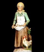 Figurine of Old Woman gathering eggs HOMCO 1434 AA19-1619  Vintage - $49.95