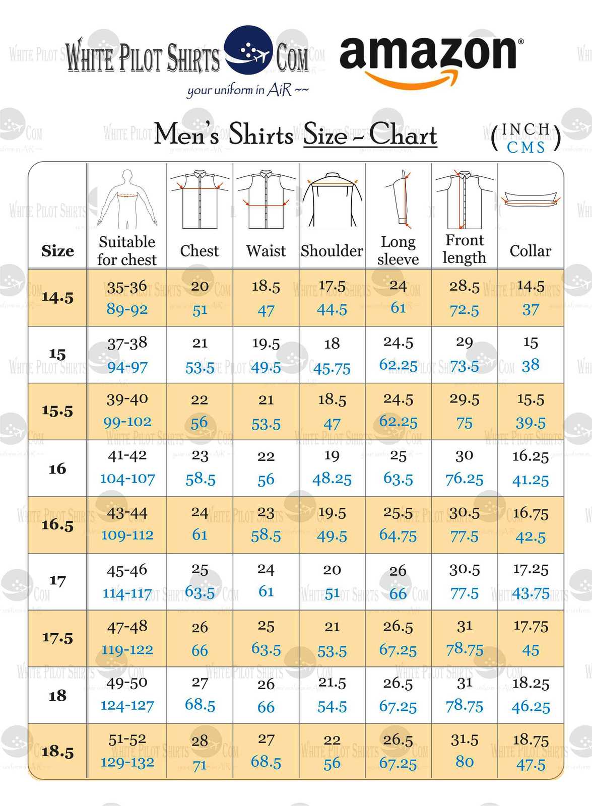 Banana Republic Mens Dress Shirt Size Chart