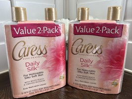 4 New Caress Fine Fragrance Daily Silk White Peach & Orange Blossom Body Wash - $29.69
