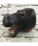 New Canna Animal Kingdom Rhino Rhinoceros Jumbo Rubber Hand Puppet Souvenir - $14.84