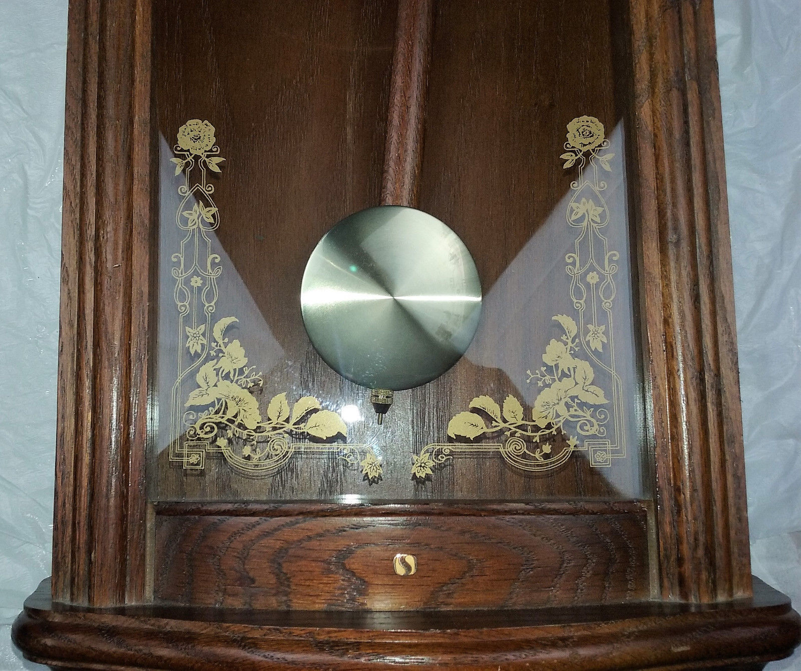 Linden Westminster W/Chime & Pendulum Wall Clock Vintage Home Decor