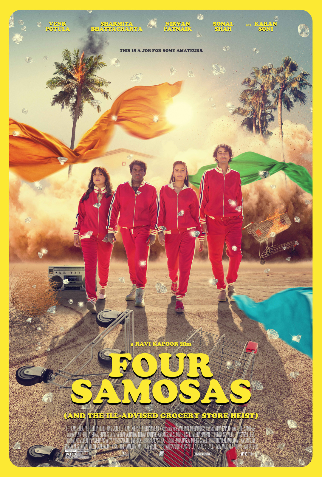 Four Samosas Movie Poster Ravi Kapoor Art Film Print Size 24x36 27x40 32x48