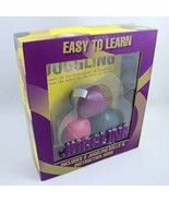 Easy to Learn Juggling Kit 3 Funky Colored Balls and Instruction Book Pa... - $9.49