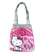 Sanrio Hello Kitty Pink Faux Sequins Jacquard Die Cut White Head Shoulde... - $13.46