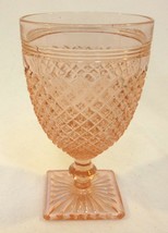 Depression Carnival Glass Princess Pink Water Goblet by Anchor Hocking 1... - $75.00