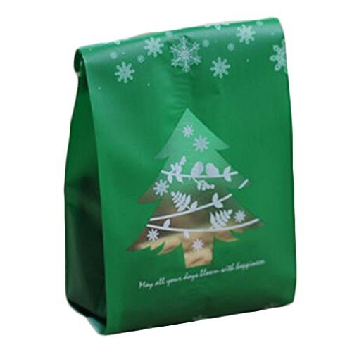 50 Pcs Christmas Cookie Making Supplies Wedding Biscuits Gift Bag Candy Bag -A5
