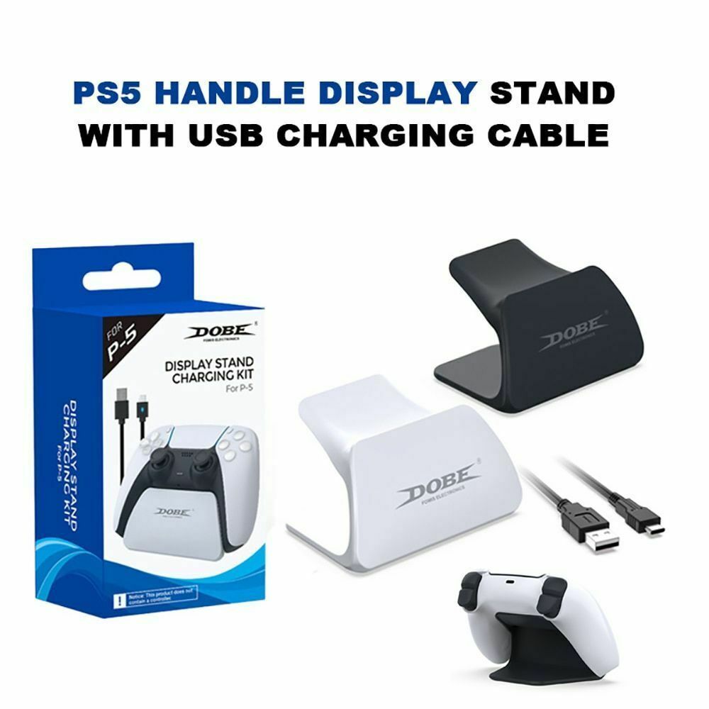 Play Station 5 Controller Stand With USB Charging Cable Game Bracket Desktop PS5