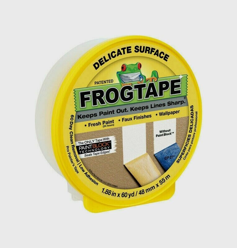 FrogTape PAINTER'S TAPE 1.88 x 60 yd. YELLOW Delicate Low Strength Professional