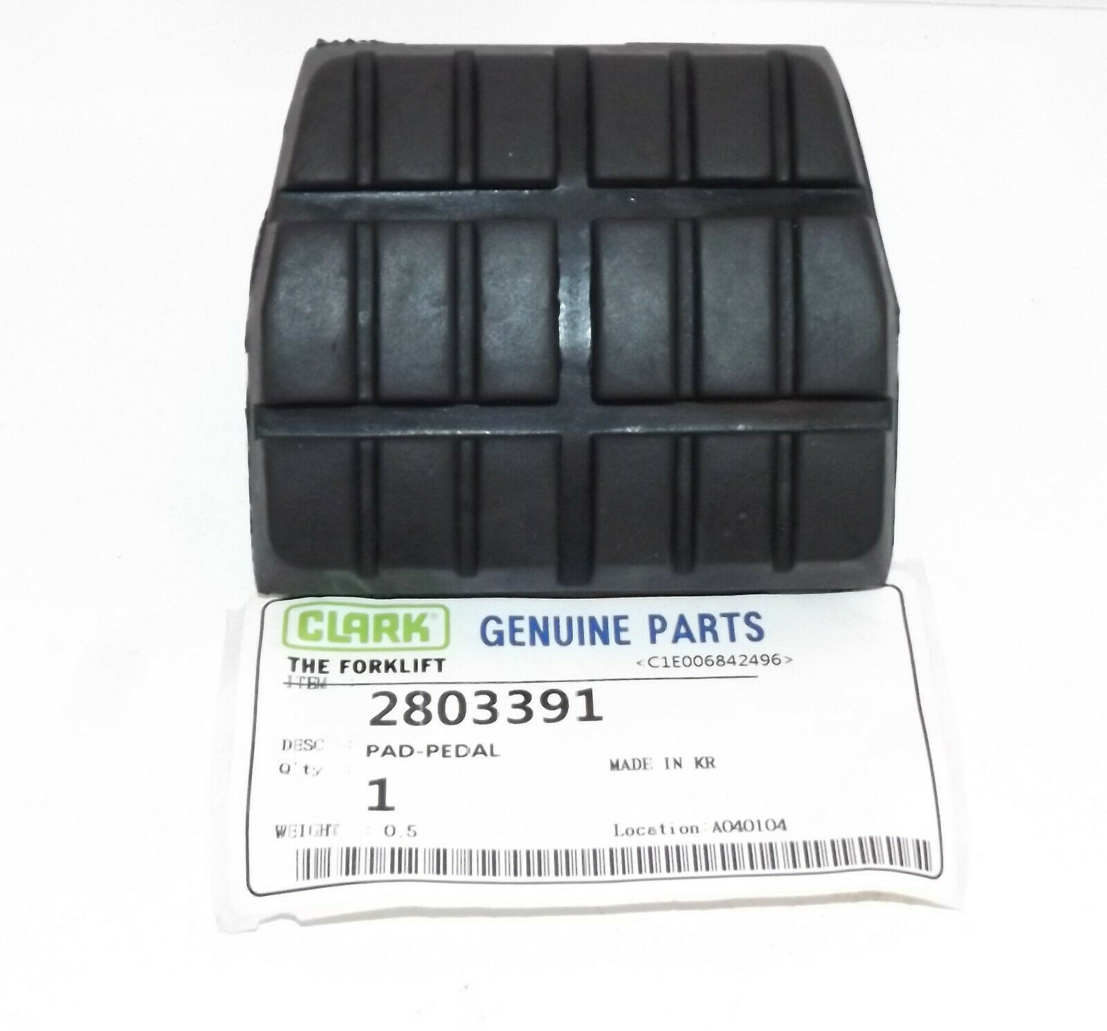 NEW! Clark Forklift Brake Pedal Pad (2803391) {D1119} Other
