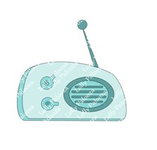 Vintage Radio DIGITAL File.  Instant Download.  PNG & SVG Files.  No Physical Sh