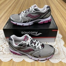 Saucony Running Shoes Womens Size 9 US Pink Silver Black Grid Stratos 5 - $59.99