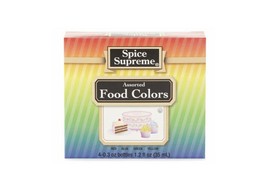 Spice Supreme Assorted Food Colors Red Blue Green Yellow 1.2 Oz - $3.47