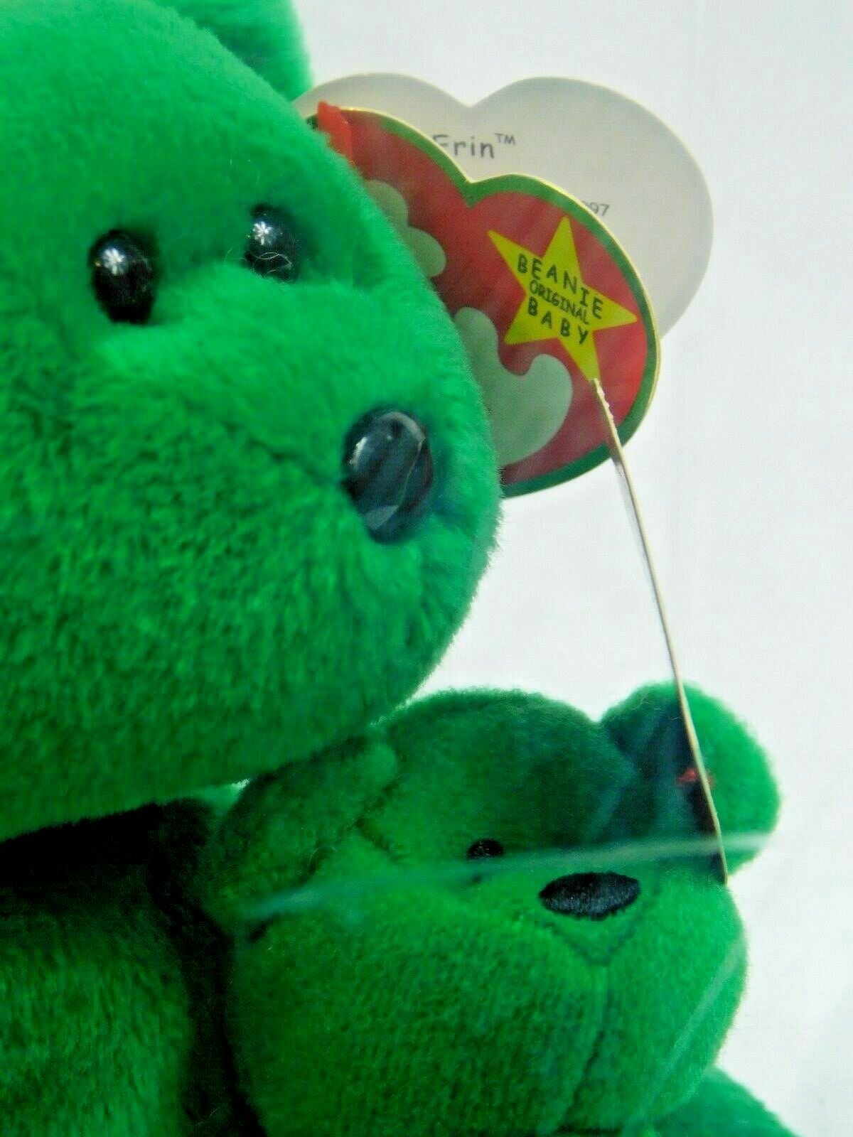 RARE TY Teenie Beanie Baby Mini ERIN the Bear 1997 & Original Erin