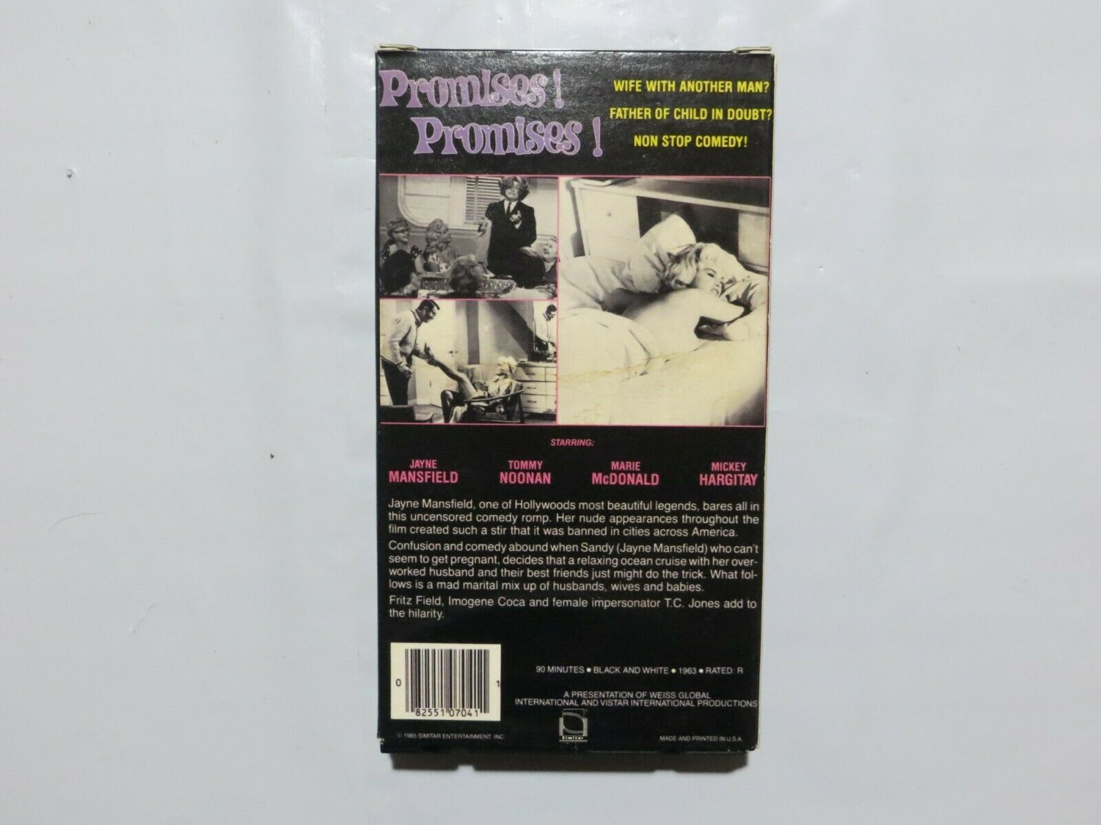 Promises! Promises! VHS Jayne Mansfield, Tommy Noonan X6 - VHS Tapes