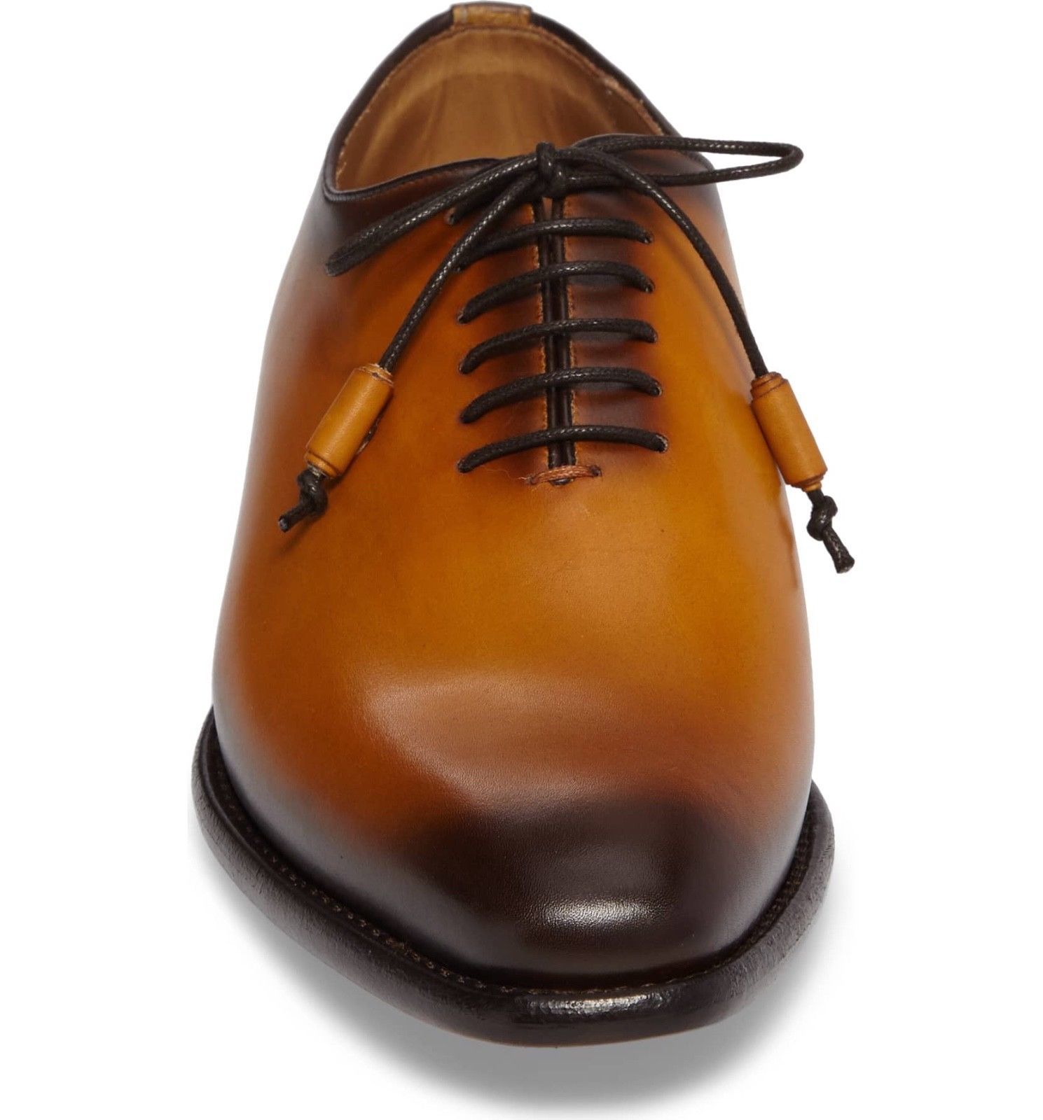 Hand stitched Genuine leather men's shoes Whole cut Oxford shoes