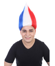 Men's Wig for Cosplay France Flag Trolls Style HM-128 - $26.85