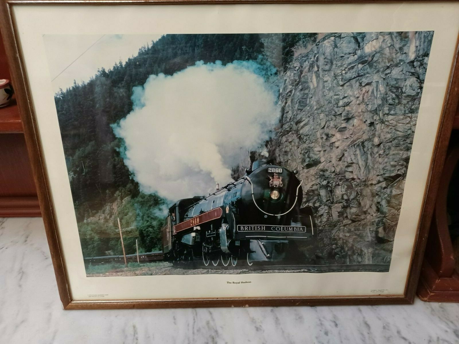 Royal Hudson Photo Picture Train 1979 Power Graphics 21 x 17