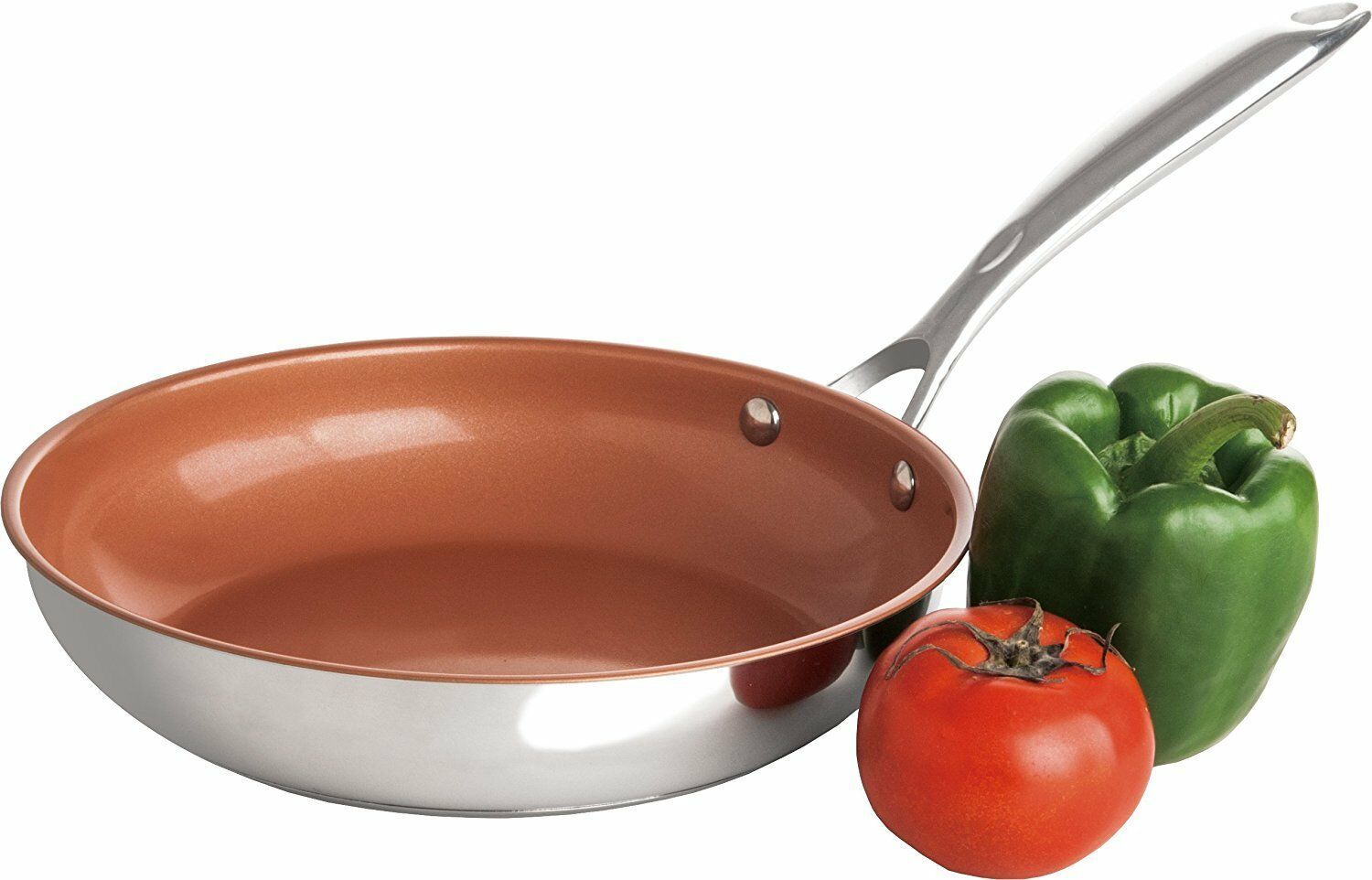 Culinary Edge Stainless Steel 7 Pc Nonstick Ceramic Titanium Copper