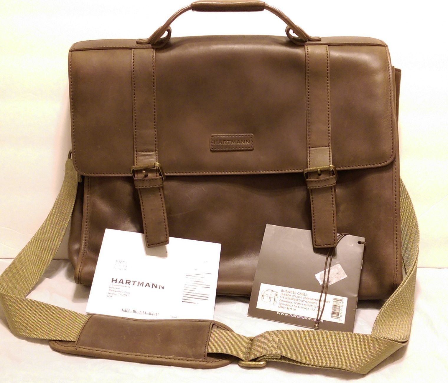 hartmann leather laptop bag