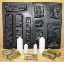 #OKL-04K Limestone Concrete Veneer Molds (9) + Supply Kit Make Rock For Pennies image 1