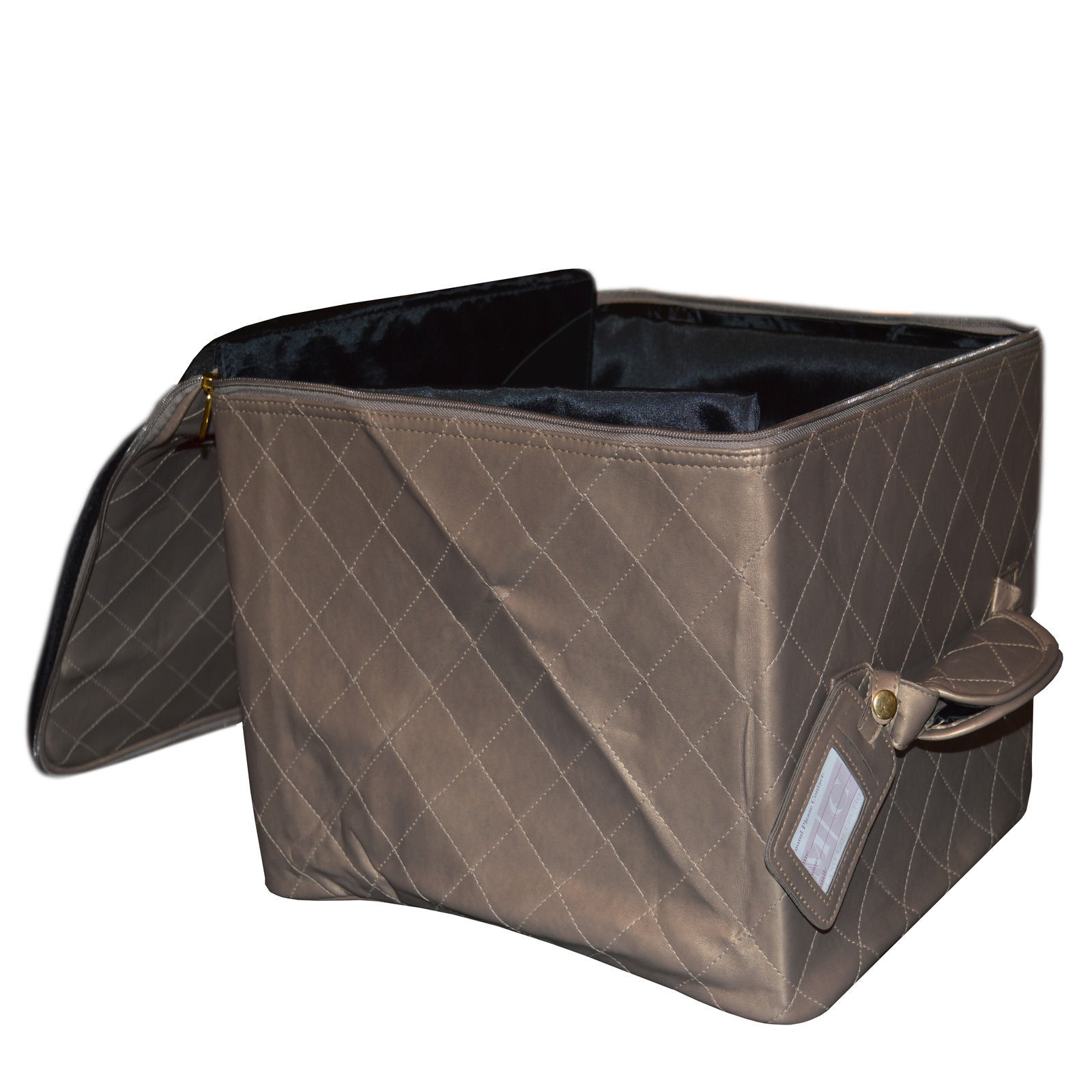 MILANO COLLECTION Deluxe Durable Large Wig Carrying Case / Box Bronze