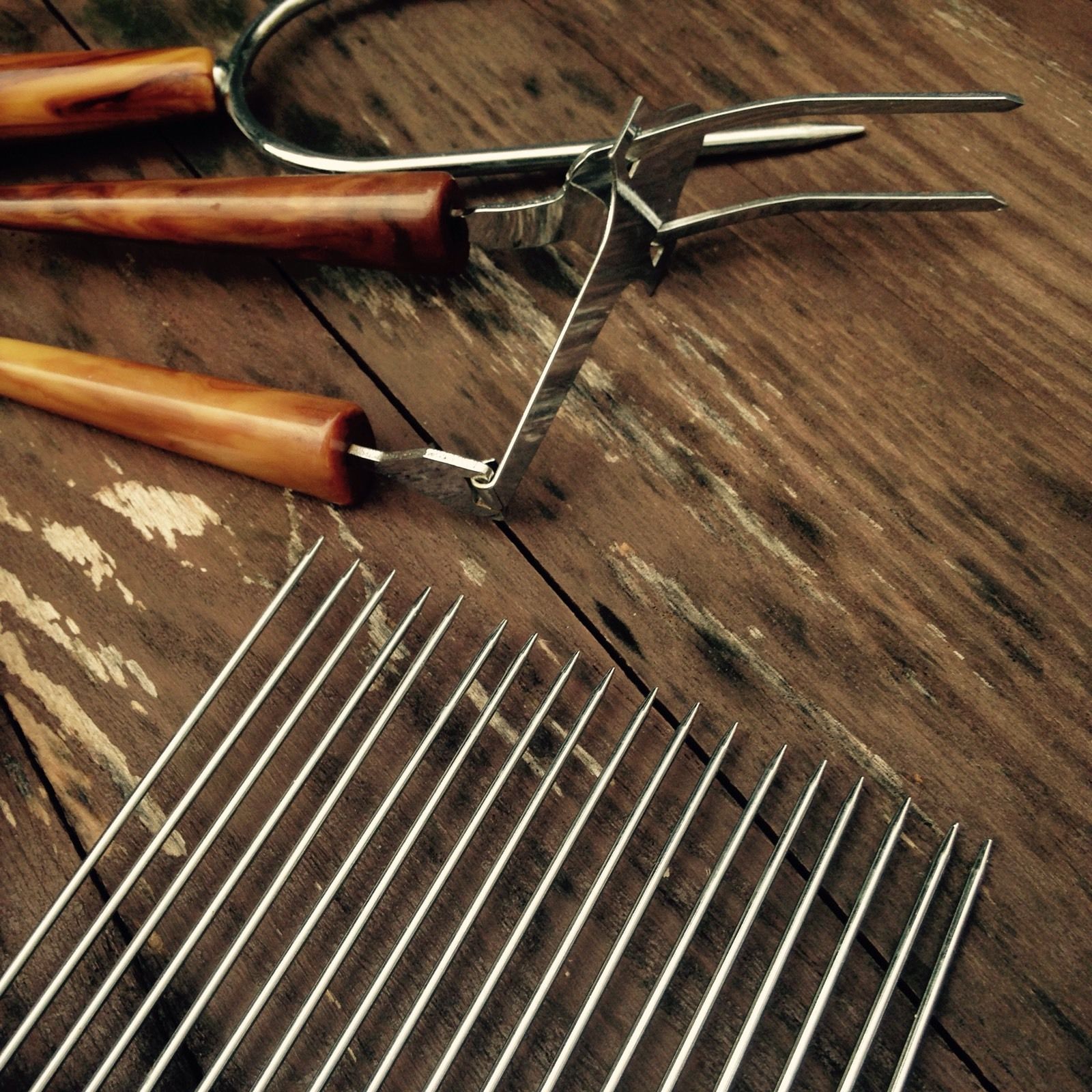 3 Vtg Cheese Slicer Meat Fork Skewer Roast Holder Butterscotch Bakelite