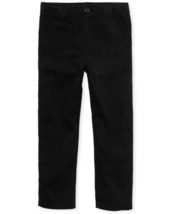 The Children's Place Boy's Uniform Elastic Waist Pull On Black Chino Pants - 16 image 2