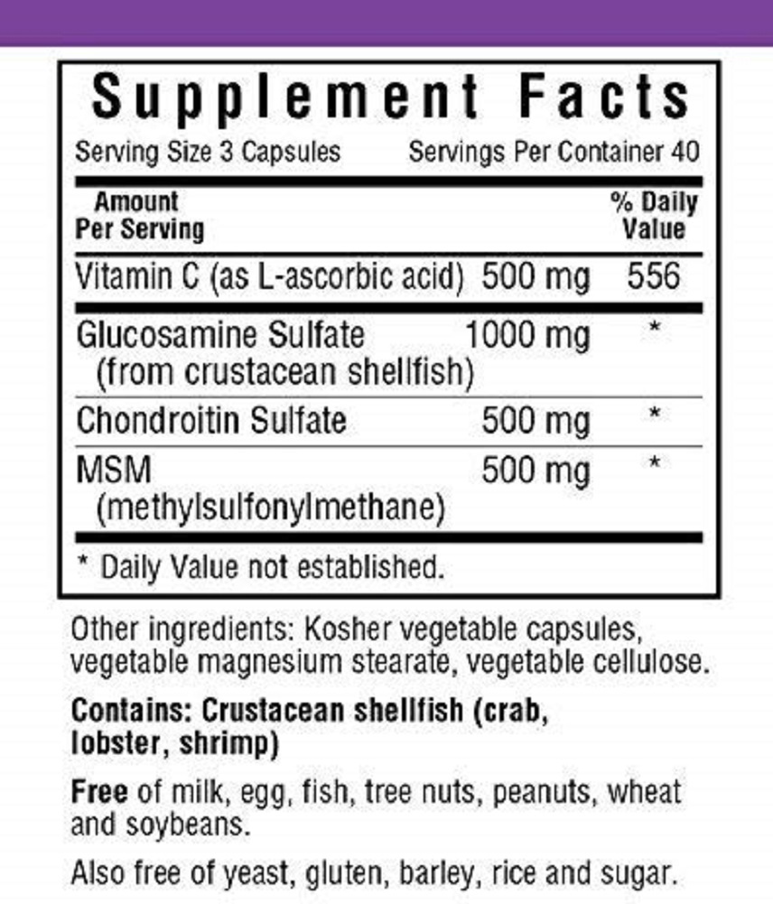 BlueBonnet Glucosamine Chondroitin Plus MSM Supplement, 120 Count