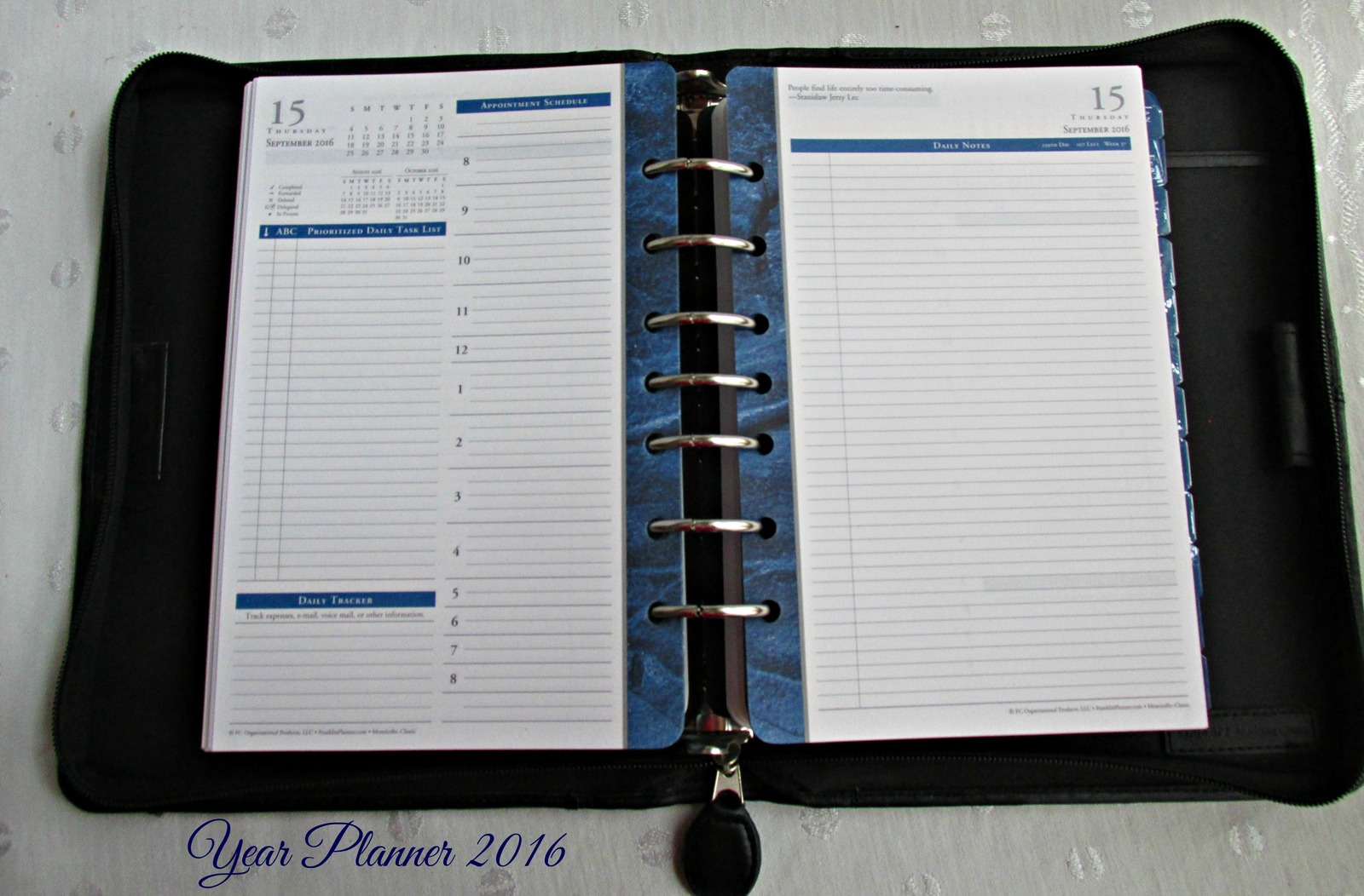 Franklin Covey Leather Day Planner Monticello 2016 Calendar 7 Habits
