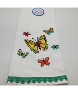 Lolita BUTTERFLY Bar - Kitchen Towel Embroidered 100 Percent Cotton 26&quot;x16&quot; - $11.63