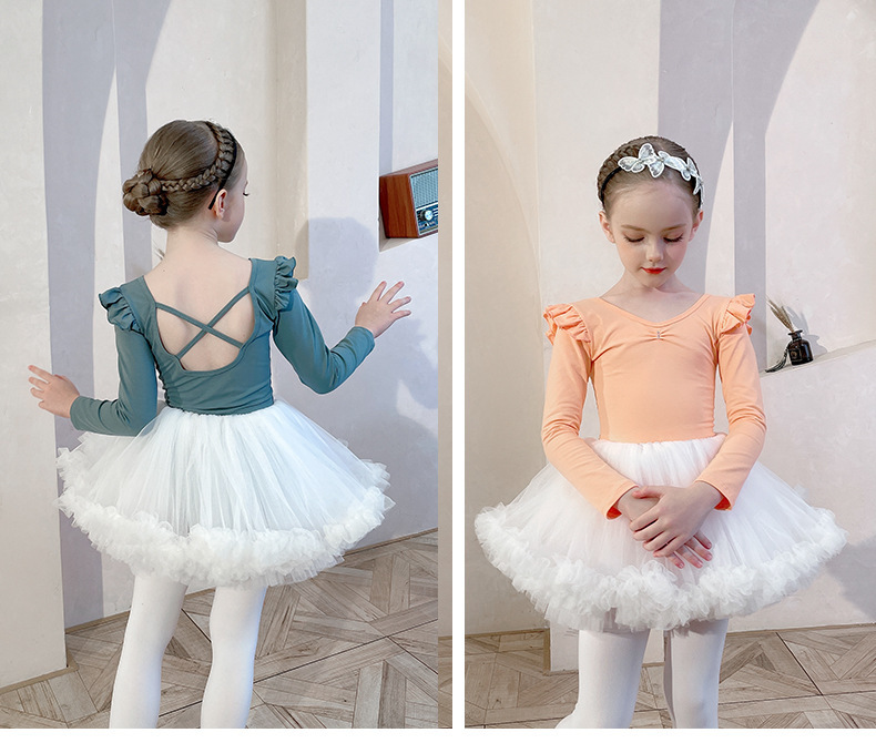 Ballet Bodysuit Girls Dance Costumes Kids Leotard Tutu Ballerina Sparkled Ballet