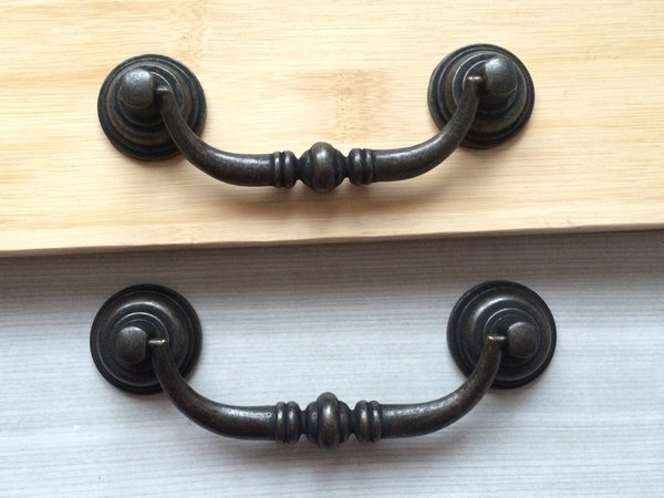 4 1/4" Antique Bronze Dresser Pulls Drop Bail Drawer Pull Handles Knob ...